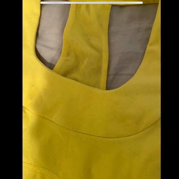 Yellow Racerback Tank with Built-in Bra - Picture 3 of 3